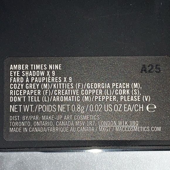 LN AMBER Times Nine Eyeshadow Palette MAC AMBER X 9 PALETTE - Picture 6 of 16